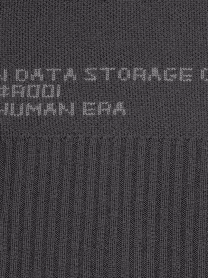 001__orpa_knit_panelled_scarf_7.webp Store C2H4 001 - Orpa Knit Panelled Scarf Dark Gray