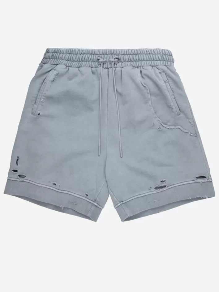001x__ruin_distressed_sweat_shorts_4-1.webp Clearance C2H4 001-X - Ruin Distressed Sweat Shorts Neutral Gray