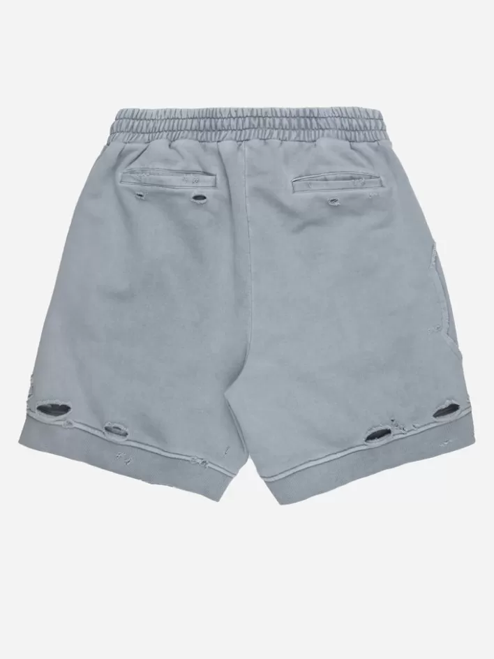 001x__ruin_distressed_sweat_shorts_5-1.webp Clearance C2H4 001-X - Ruin Distressed Sweat Shorts Neutral Gray