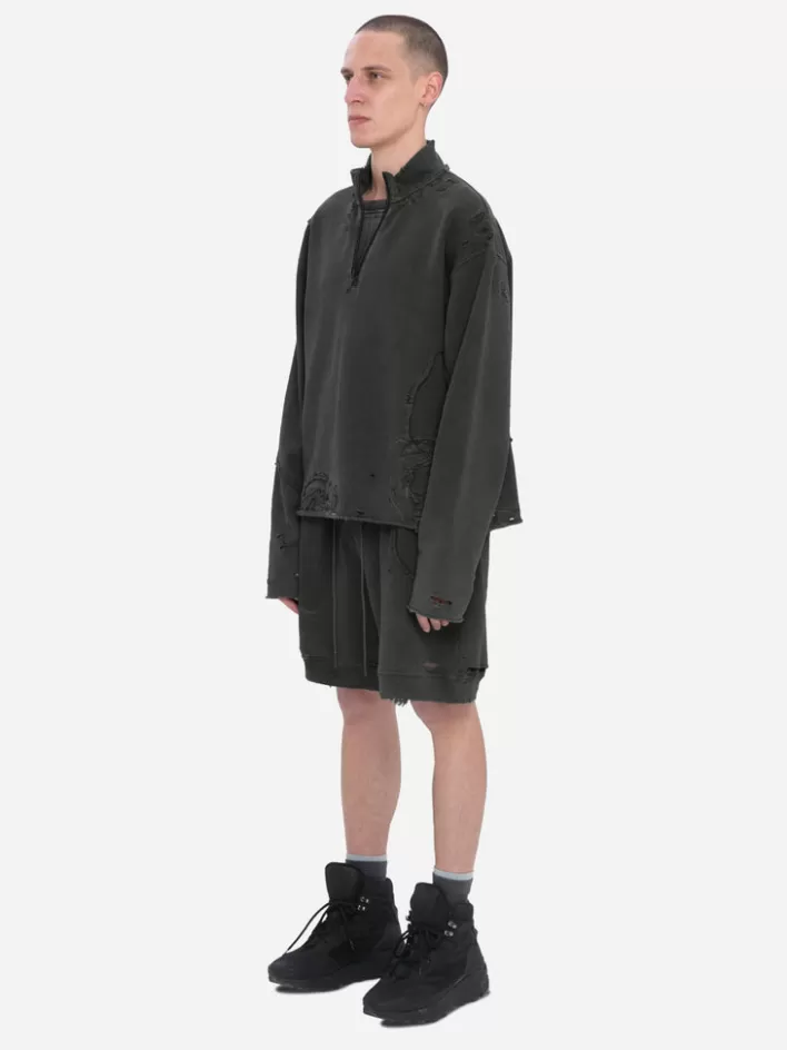 001x__ruin_distressed_zipup_crewneck_2.webp Cheap C2H4 001-X - Ruin Distressed Zip-Up Crewneck Charcoal Gray