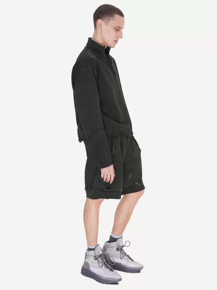 001x__ruin_distressed_zipup_crewneck_3.webp Cheap C2H4 001-X - Ruin Distressed Zip-Up Crewneck Charcoal Gray