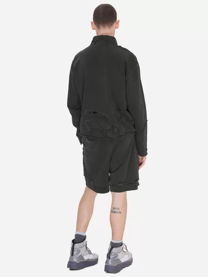 001x__ruin_distressed_zipup_crewneck_4.webp Cheap C2H4 001-X - Ruin Distressed Zip-Up Crewneck Charcoal Gray