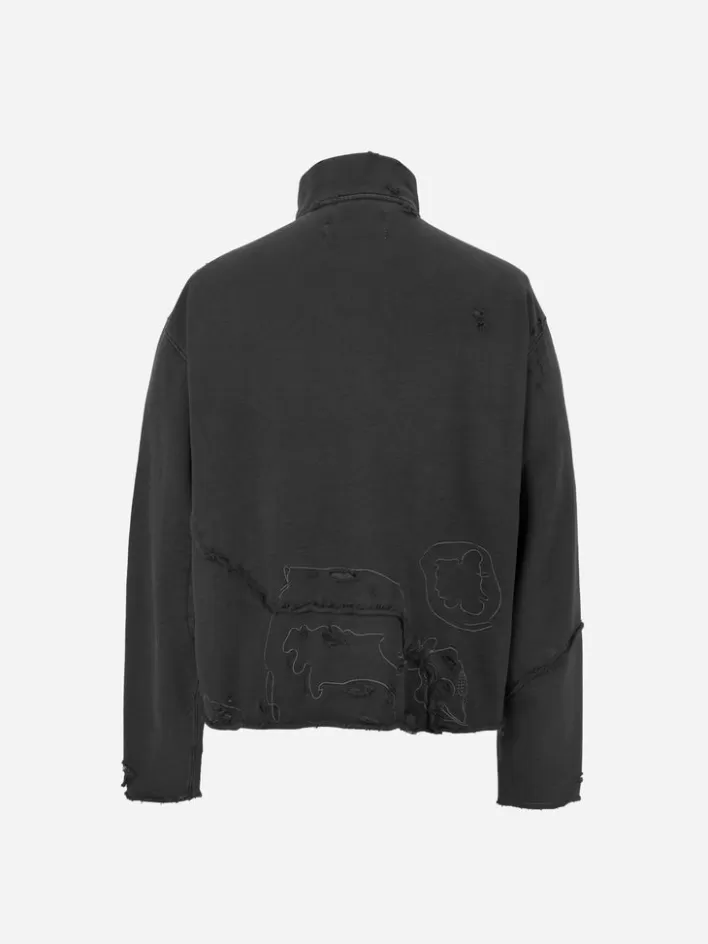 001x__ruin_distressed_zipup_crewneck_7.webp Cheap C2H4 001-X - Ruin Distressed Zip-Up Crewneck Charcoal Gray