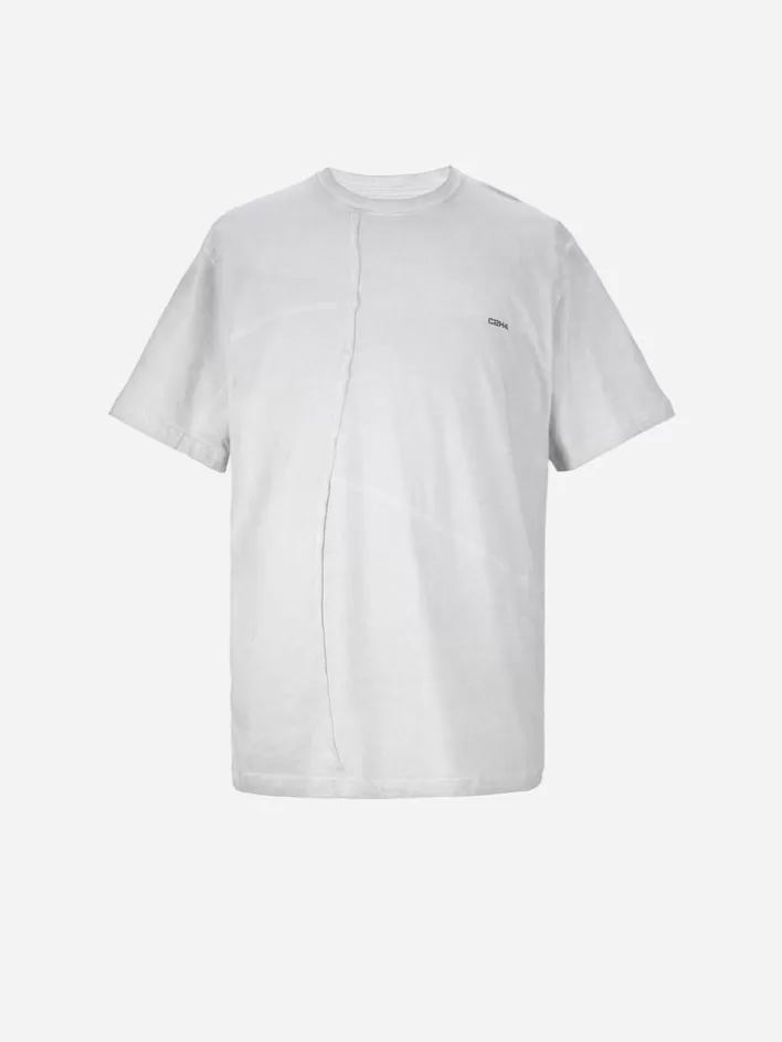 002__crooked_panelled_tshirt_4.webp Clearance C2H4 002 - Crooked Panelled T-Shirt Forst Gray