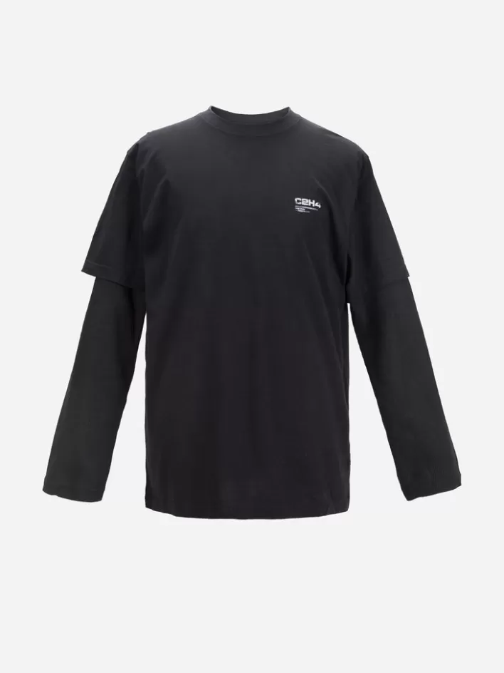 002__double_layer_longsleeve_tshirt_5.webp Flash Sale C2H4 002 - Double Layer Long-Sleeve T-Shirt Black