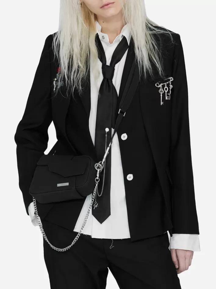 003__nebula_leather_shoulder_bag_11.webp Outlet C2H4 003 - Nebula Leather Shoulder Bag Black