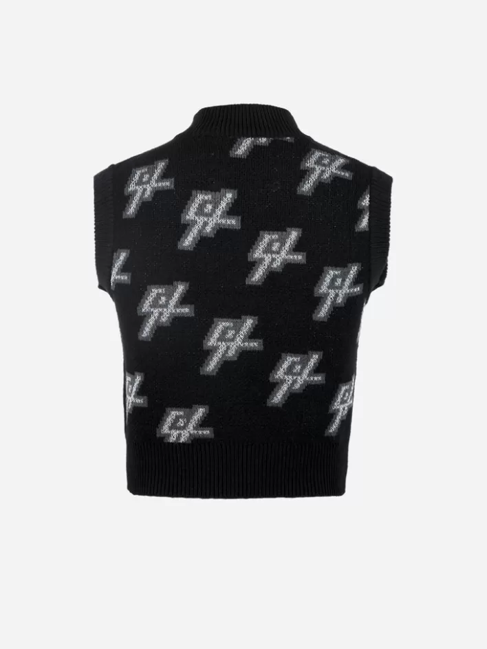 003__reflective_knit_vest_5.webp Online C2H4 003 - Reflective Knit Vest Black