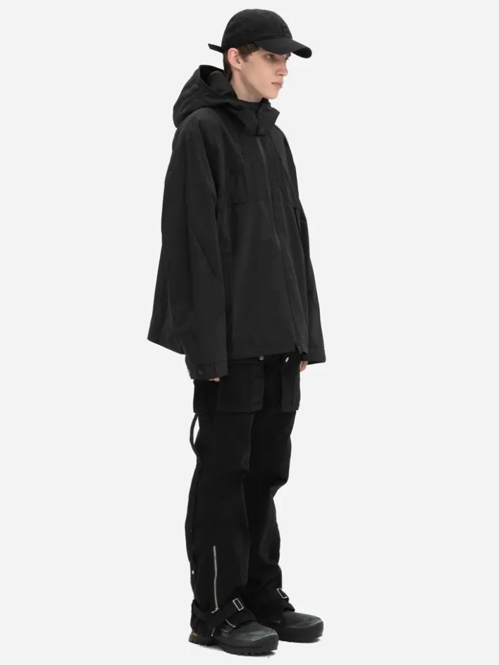 004__intervein_panelled_windbreaker_3.webp Store C2H4 004 - Intervein Panelled Windbreaker Black