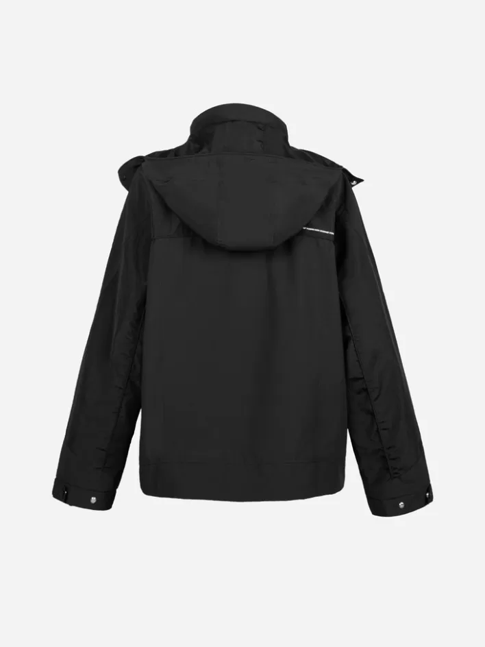 004__intervein_panelled_windbreaker_5.webp Store C2H4 004 - Intervein Panelled Windbreaker Black