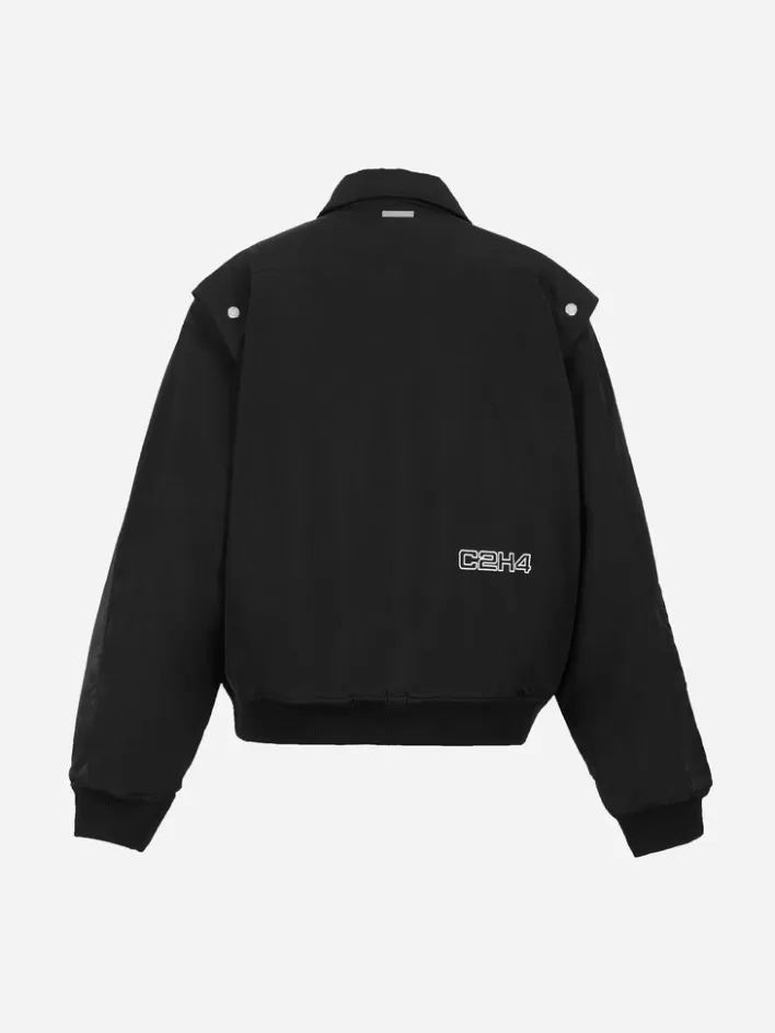 004__quilted_intervein_layered_bomber_jacket_5.webp Outlet C2H4 004 - Quilted Intervein Layered Bomber Jacket Techno Black
