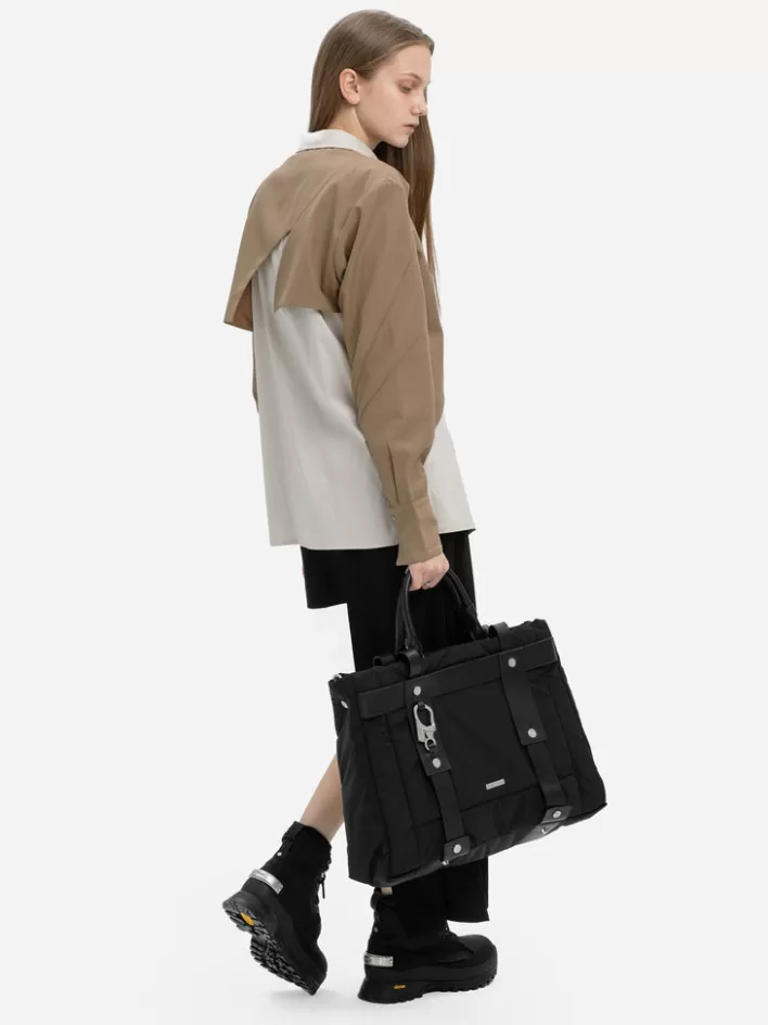 004__tech_nylon_padded_tote_bag_4.webp Flash Sale C2H4 004 - Tech Nylon Padded Tote Bag Vanward Black