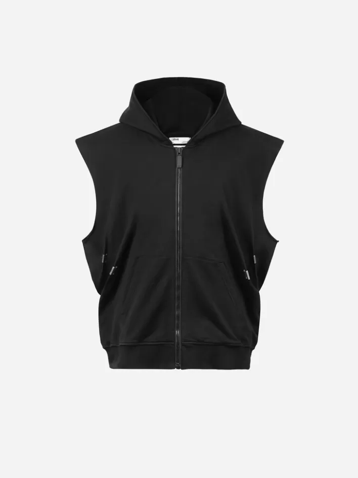 005__accumulation_sleeveless_hoodie_4.webp Outlet C2H4 005 - Accumulation Sleeveless Hoodie Faded Black