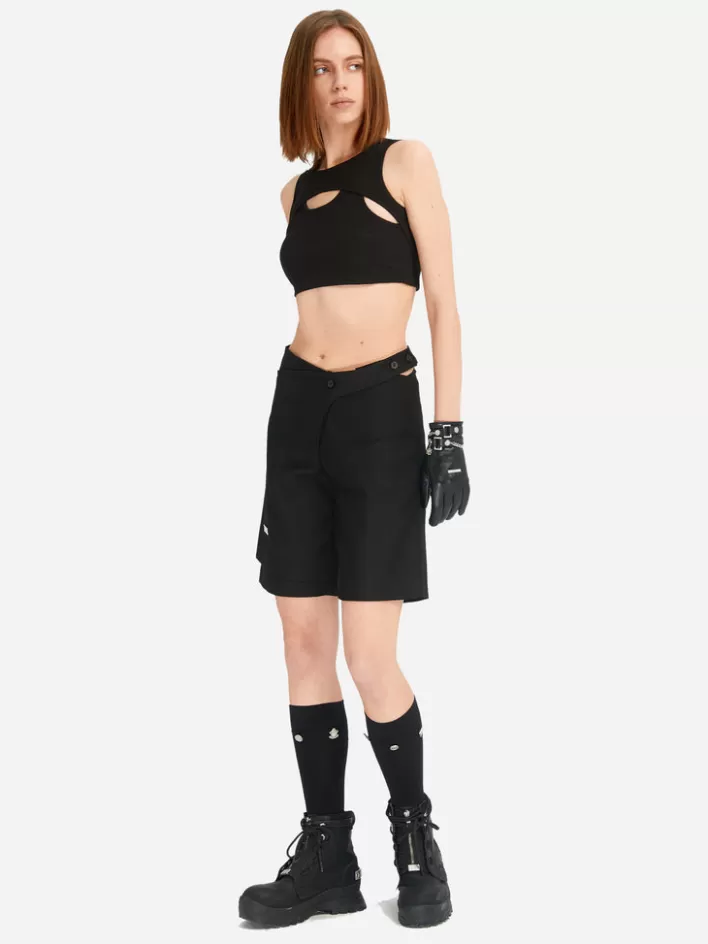005__asymmetric_layered_shorts_2.webp Clearance C2H4 005 - Asymmetric Layered Shorts Solemn Black