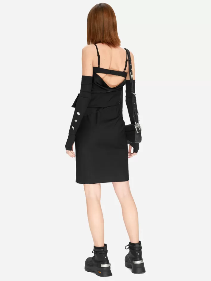 005__asymmetry_layered_mini_dress_3.webp Cheap C2H4 005 - Asymmetry Layered Mini Dress Glossy Black