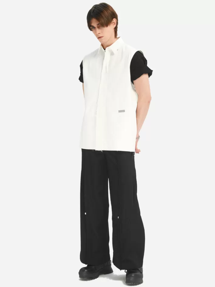 005__raw_edge_sleeveless_shirt_2.webp Best C2H4 005 - Raw Edge Sleeveless Shirt White