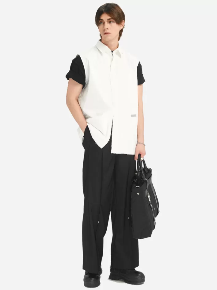 005__raw_edge_sleeveless_shirt_3.webp Best C2H4 005 - Raw Edge Sleeveless Shirt White