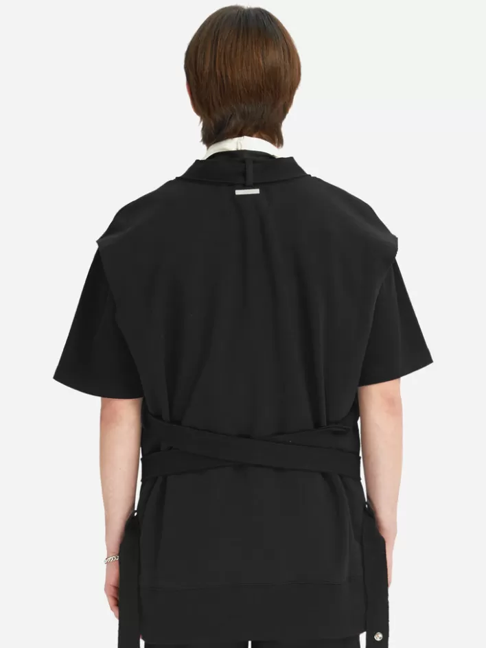 Best Sale C2H4 005 - Stagger Bandage Sweat Vest Vanward Black