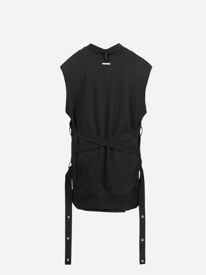 Best Sale C2H4 005 - Stagger Bandage Sweat Vest Vanward Black