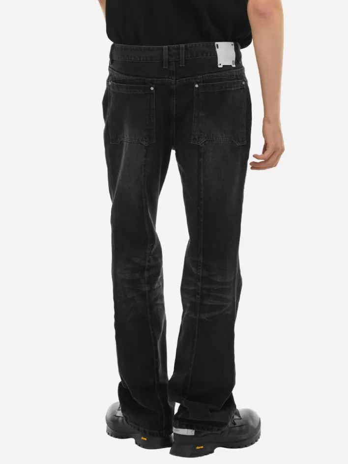 Store C2H4 005 - Stagger Streamline Arch Raw Edge Jeans Faded Black