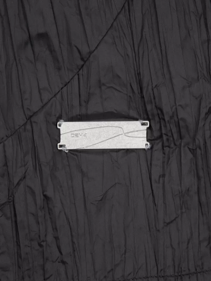 005__wrinkled_nylon_arch_panelled_track_shorts_7.webp Sale C2H4 005 - Wrinkled Nylon Arch Panelled Track Shorts Black&Gray