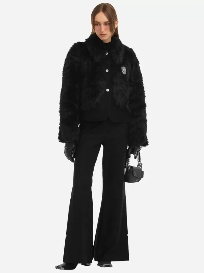 006__arch_paneled_fur_jacket_2.webp Sale C2H4 006 - Arch Paneled Fur Jacket Fuzzy Black