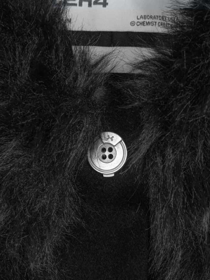 006__arch_paneled_fur_jacket_6.webp Sale C2H4 006 - Arch Paneled Fur Jacket Fuzzy Black