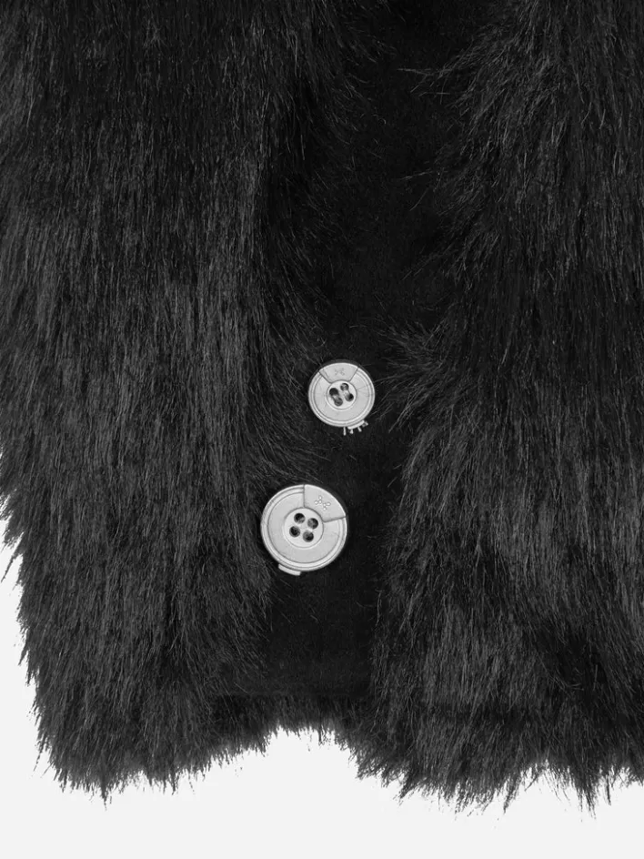 006__arch_paneled_fur_jacket_8.webp Sale C2H4 006 - Arch Paneled Fur Jacket Fuzzy Black