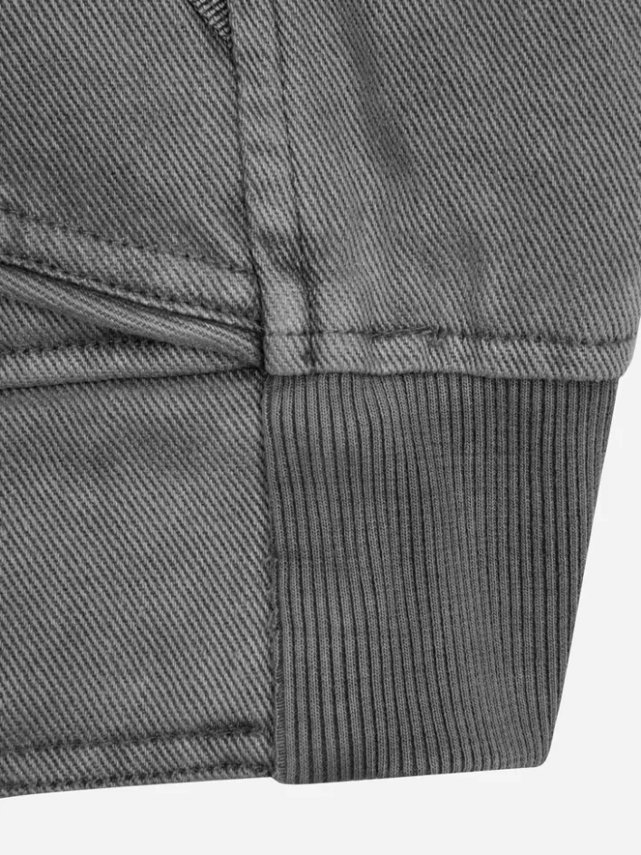 Outlet C2H4 006 - Cold-Dye Military Stagger Stripe Quilted Jacket Fogged Gray