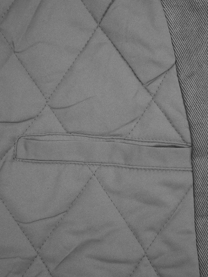 Outlet C2H4 006 - Cold-Dye Military Stagger Stripe Quilted Jacket Fogged Gray