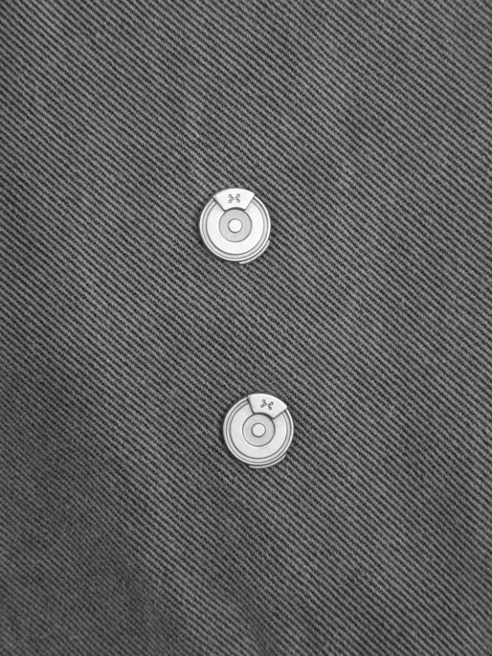 Outlet C2H4 006 - Cold-Dye Military Stagger Stripe Quilted Jacket Fogged Gray