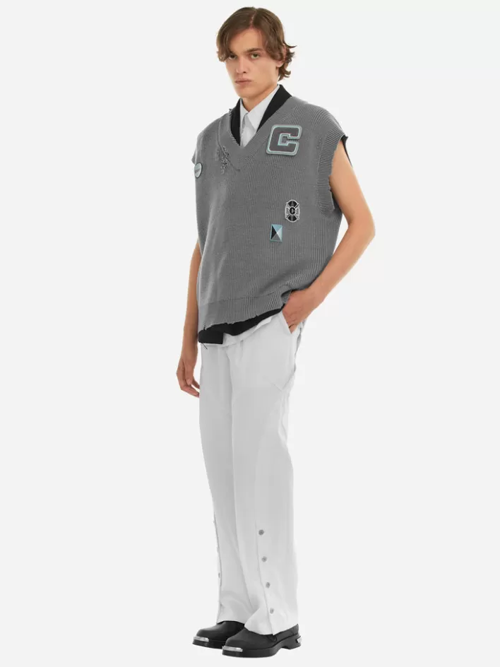 006__distressed_knit_vest_2.webp Discount C2H4 006 - Distressed Knit Vest Fogged Gray