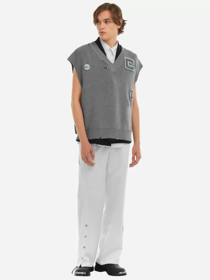 006__distressed_knit_vest_3.webp Discount C2H4 006 - Distressed Knit Vest Fogged Gray
