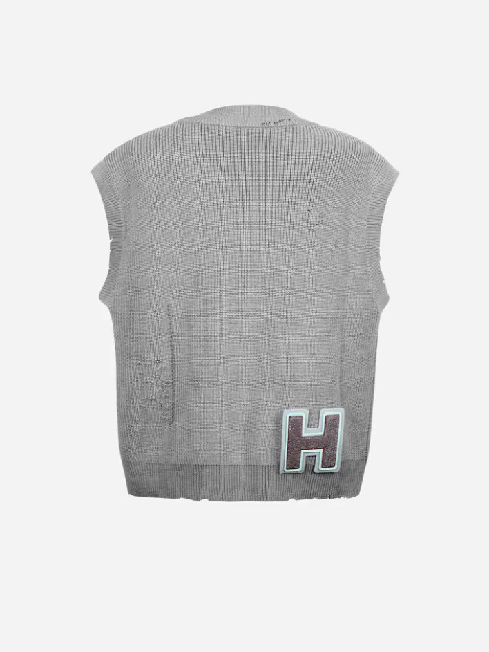 006__distressed_knit_vest_5.webp Discount C2H4 006 - Distressed Knit Vest Fogged Gray