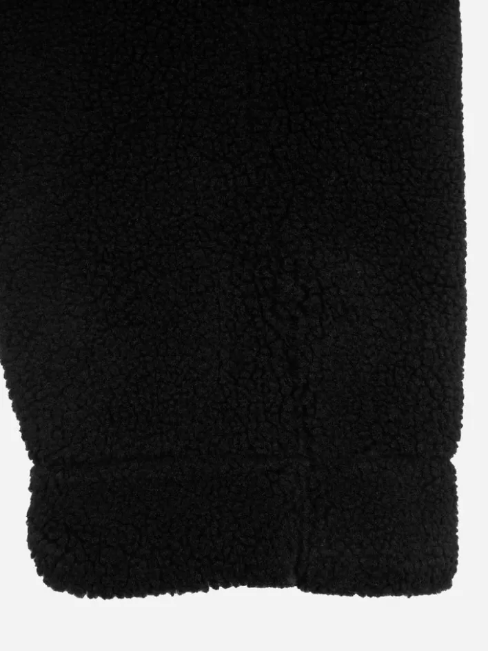 006__handprint_padded_fleece_jacket_13.webp Store C2H4 006 - Handprint Padded Fleece Jacket Fuzzy Black
