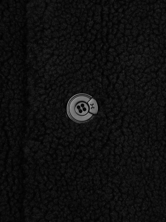 006__handprint_padded_fleece_jacket_9.webp Store C2H4 006 - Handprint Padded Fleece Jacket Fuzzy Black