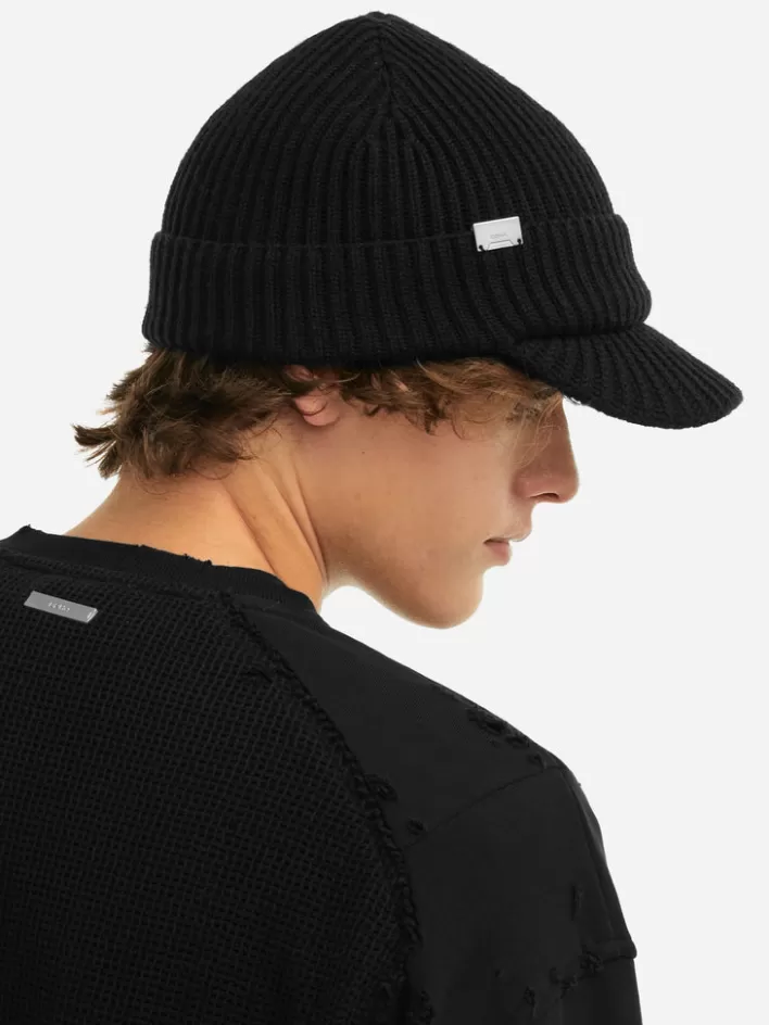 006__knit_covert_beanie_cap_5.webp Sale C2H4 006 - Knit Covert Beanie Cap Black