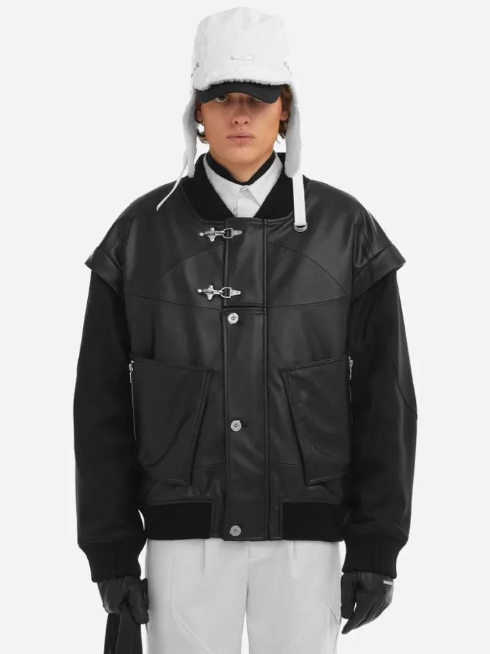 006__streamline_arch_panelled_bomber_jacket_0.webp Fashion C2H4 006 - Streamline Arch Panelled Bomber Jacket Black