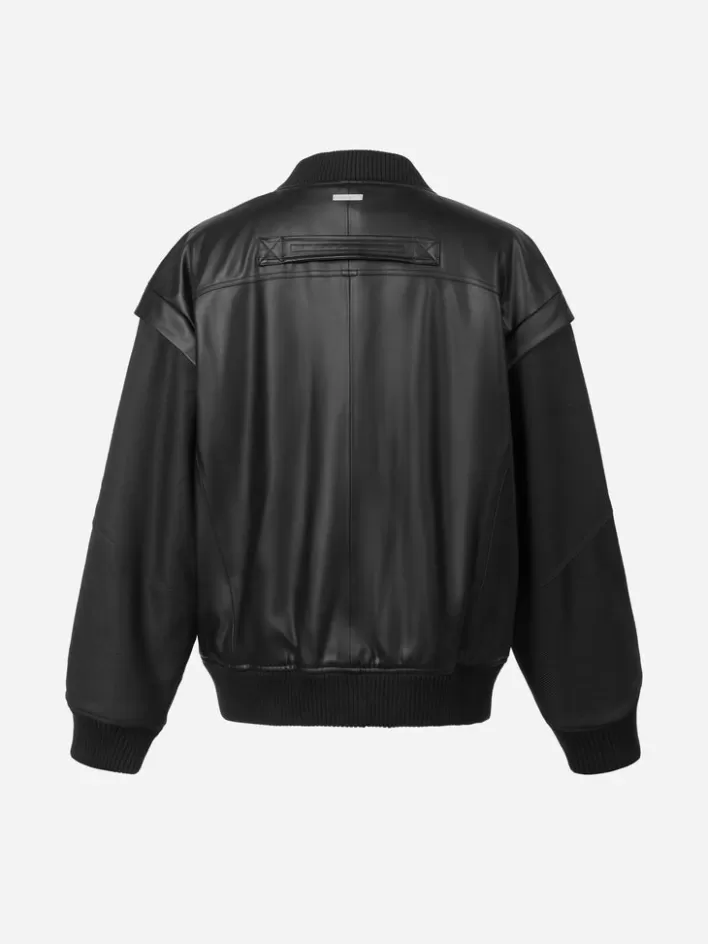 006__streamline_arch_panelled_bomber_jacket_5.webp Fashion C2H4 006 - Streamline Arch Panelled Bomber Jacket Black