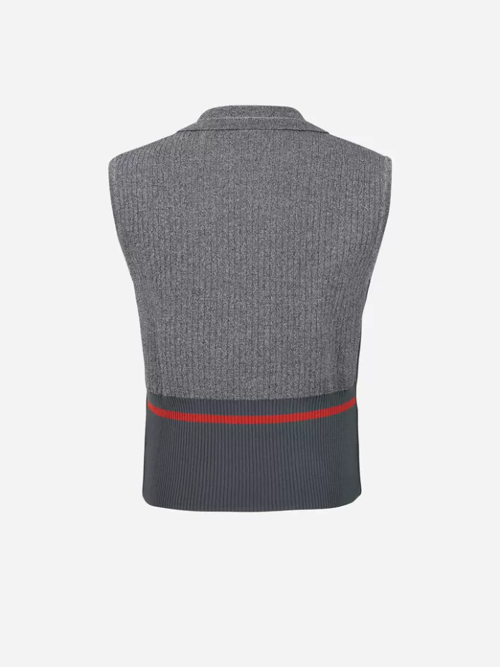 007__c_perriand_knit_vest_5-1.webp Online C2H4 007 - C. Perriand Knit Vest Gray
