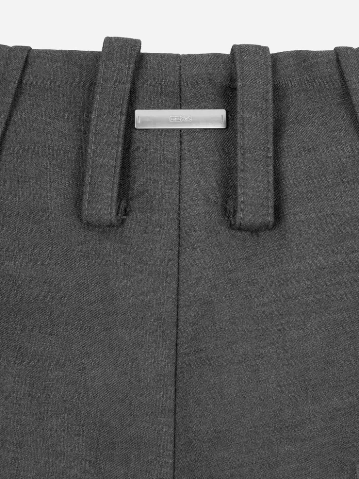 007__c_perriand_pleated_waistless_shorts_10.webp Shop C2H4 007 - C. Perriand Pleated Waistless Shorts Gray