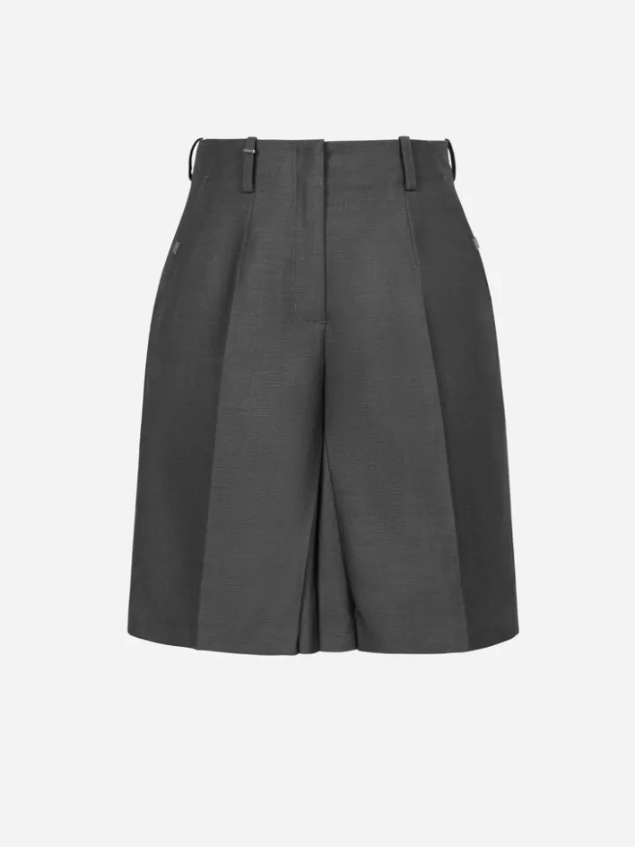 007__c_perriand_pleated_waistless_shorts_4.webp Shop C2H4 007 - C. Perriand Pleated Waistless Shorts Gray