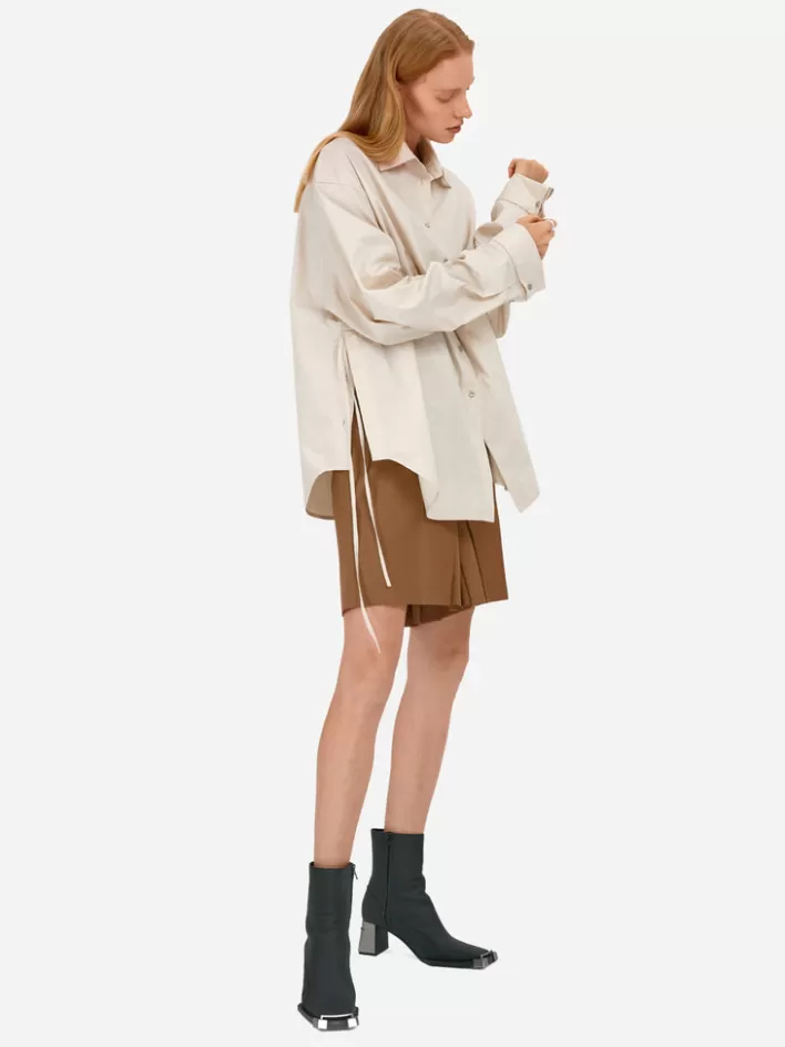 007__profile_lacing_shirt_2.webp Store C2H4 007 - Profile Lacing Shirt Khaki