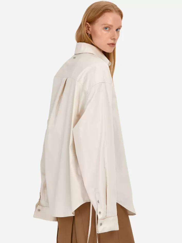 007__profile_lacing_shirt_3.webp Store C2H4 007 - Profile Lacing Shirt Khaki