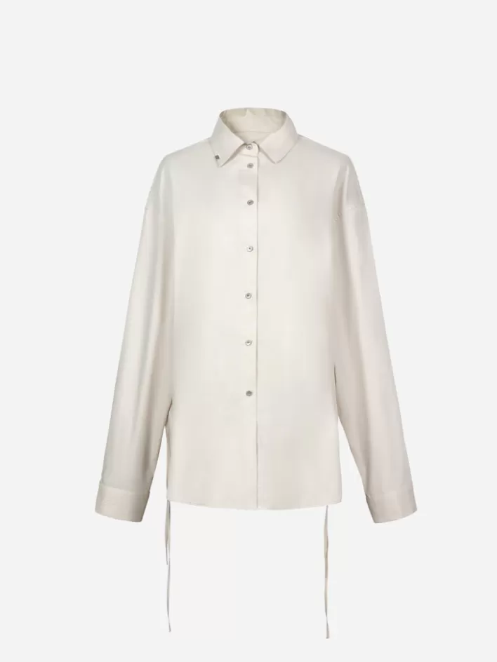 007__profile_lacing_shirt_4.webp Store C2H4 007 - Profile Lacing Shirt Khaki