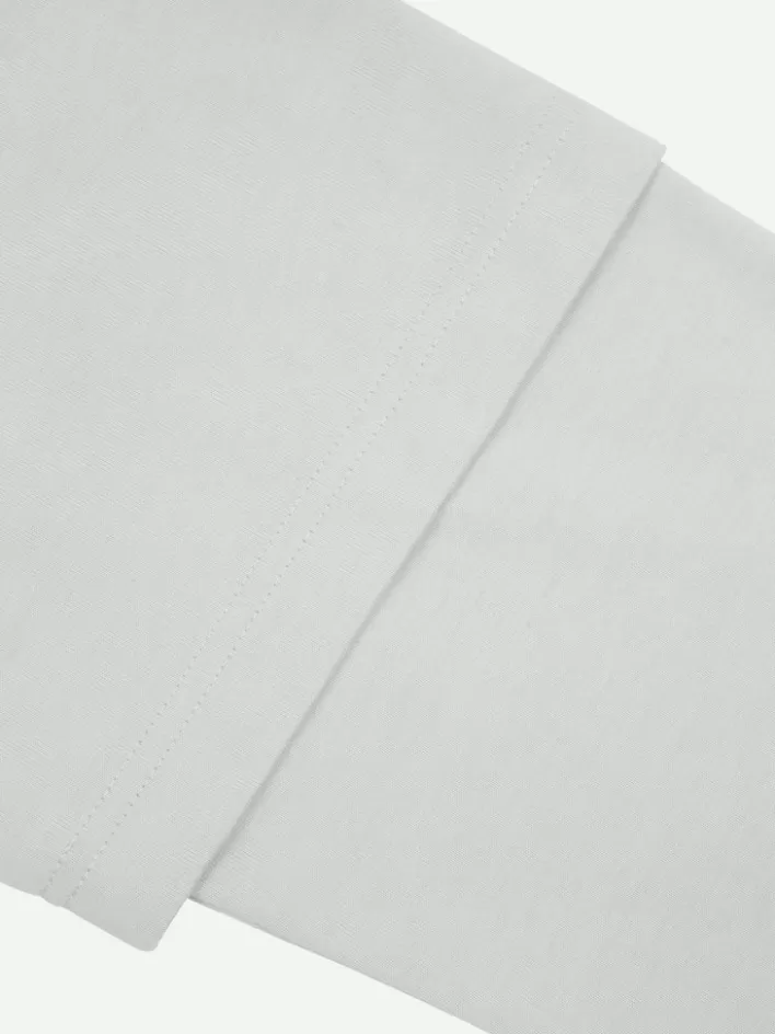 Store C2H4 X Lacoste Applique Logo Double Layer Long Sleeve T-Shirt Light Gray