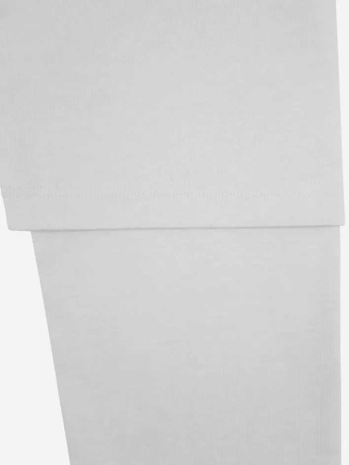 Store C2H4 X Lacoste Applique Logo Double Layer Long Sleeve T-Shirt Light Gray