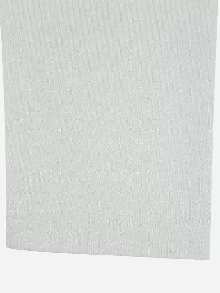 Store C2H4 X Lacoste Applique Logo Double Layer Long Sleeve T-Shirt Light Gray