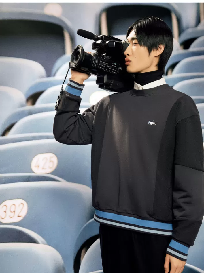 c2h4_x_lacoste_paneled_applique_insideout_crewneck_4.webp Flash Sale C2H4 X Lacoste Paneled Applique Inside-Out Crewneck Dark Gray