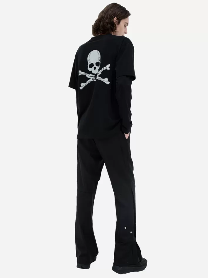 Flash Sale C2H4 ® X Mastermind Japan "C-Mastermind" Double Layer Glitter Powder Long Sleeve T-Shirt Black