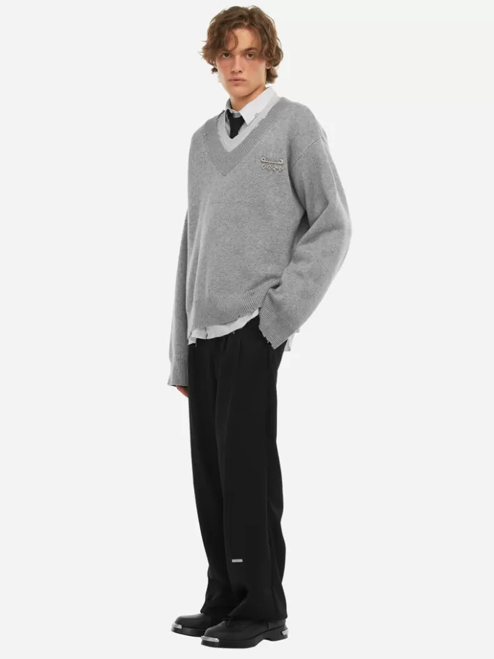 staff_uniform_layered_vneck_sweater_2-1.webp Best C2H4 Staff Uniform Layered V-Neck Sweater Gray